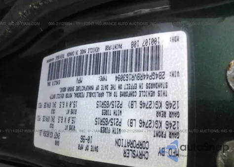 1997 Dodge Grand Caravan Se/Sport z USA, uszkodzony, nr VIN 2B4GP44R8VR163094